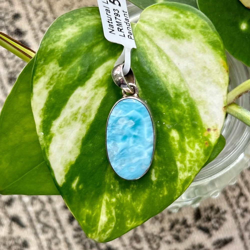 Sterling Silver & Larimar Pendant
